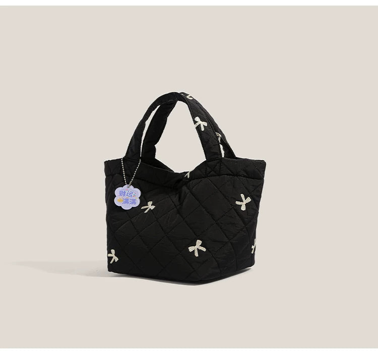 Midnight Bow Quilt Tote