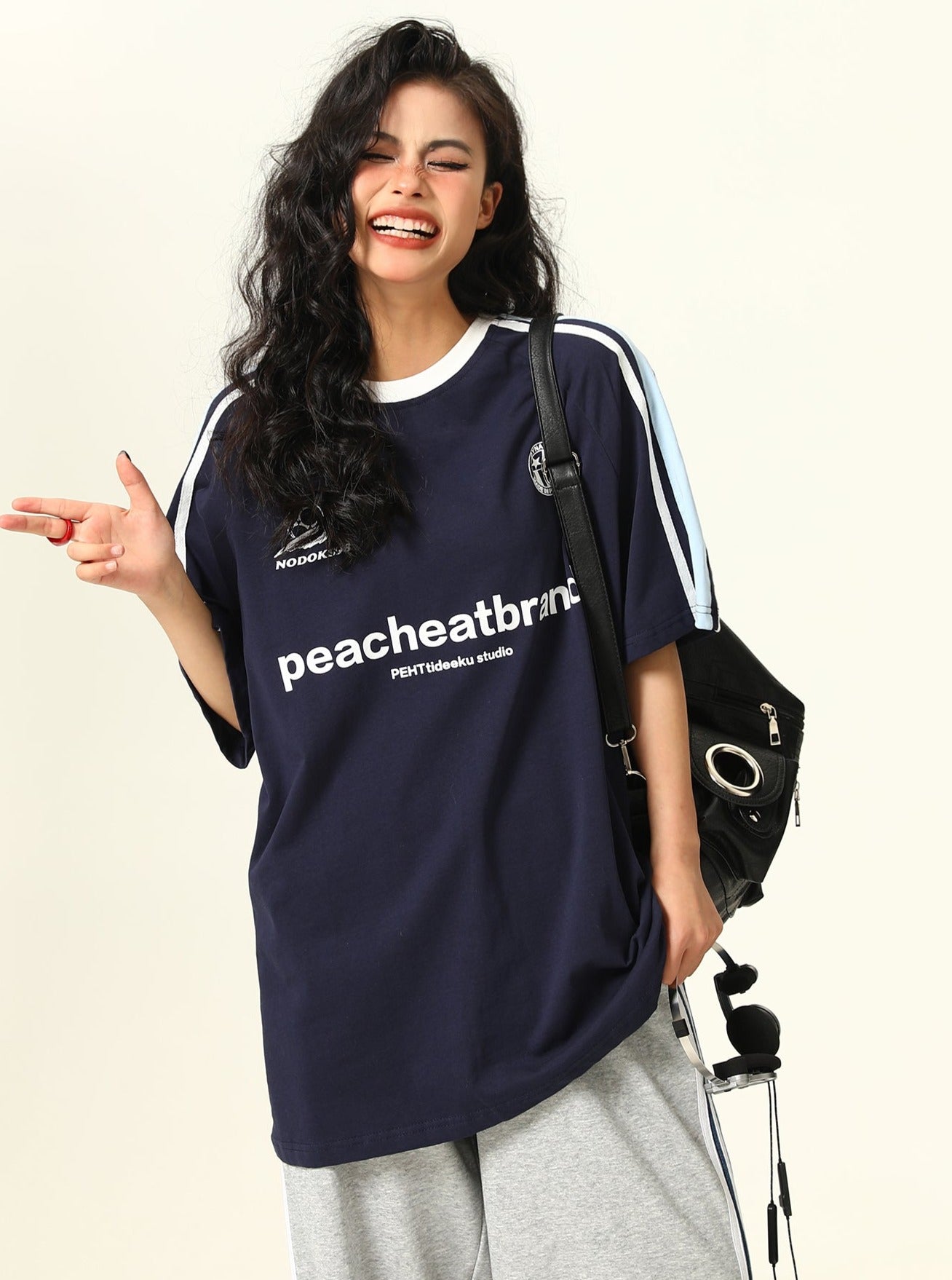 Oversized Athletic-Style T-shirt