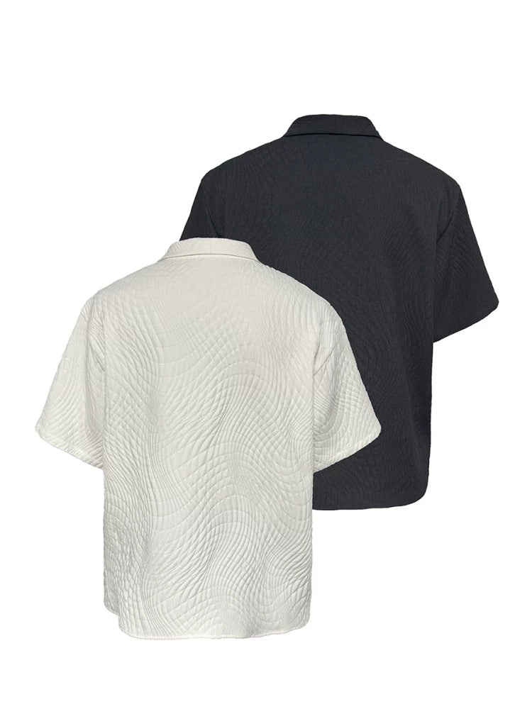 Quilted Short-Sleeve Camp Shirt