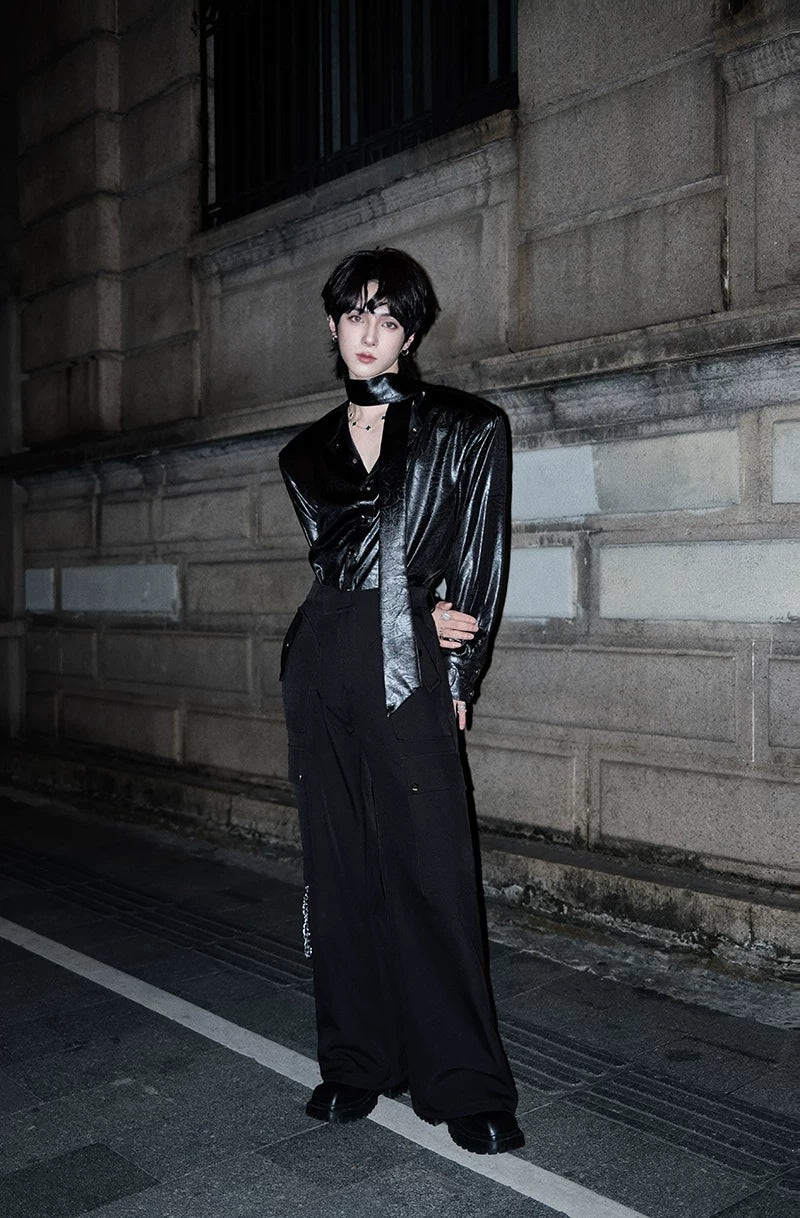 Abyss Split-Zip Chain Flare Pants