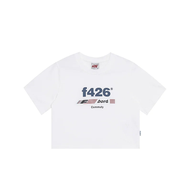 T-Shirt with American Flag Logo - chiclara