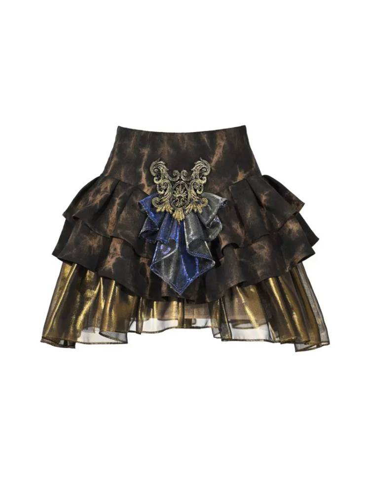 Royal Badge Ruffle Skirt