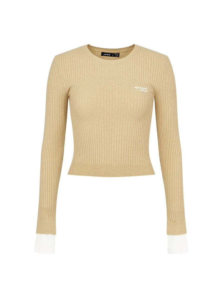 Caramel Comfort Ribbed Sweater