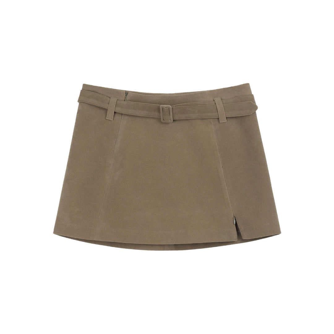 Sandstone Belted Urban Mini Skirt