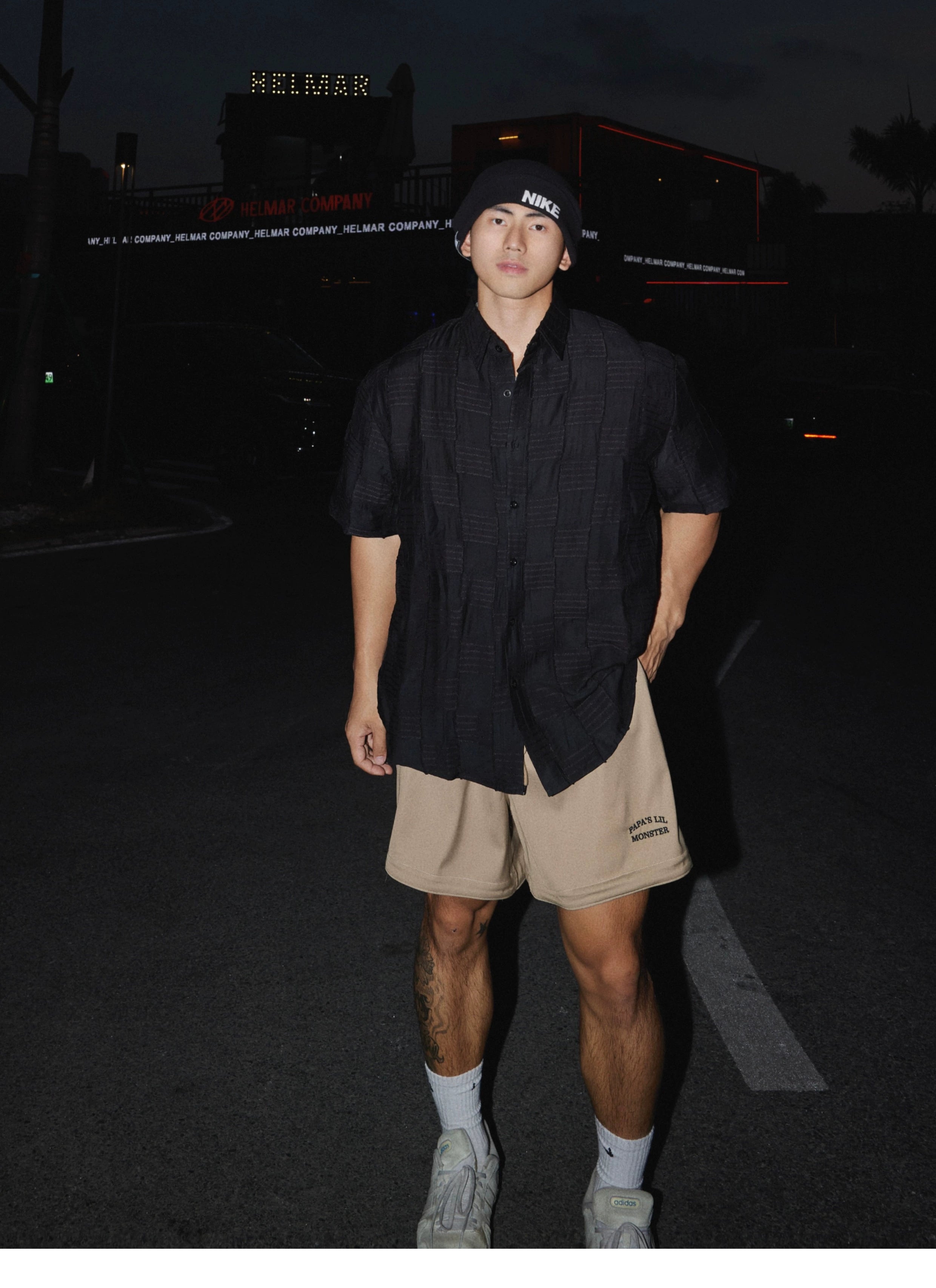 Textured Short Sleeve Button-Up Shirt