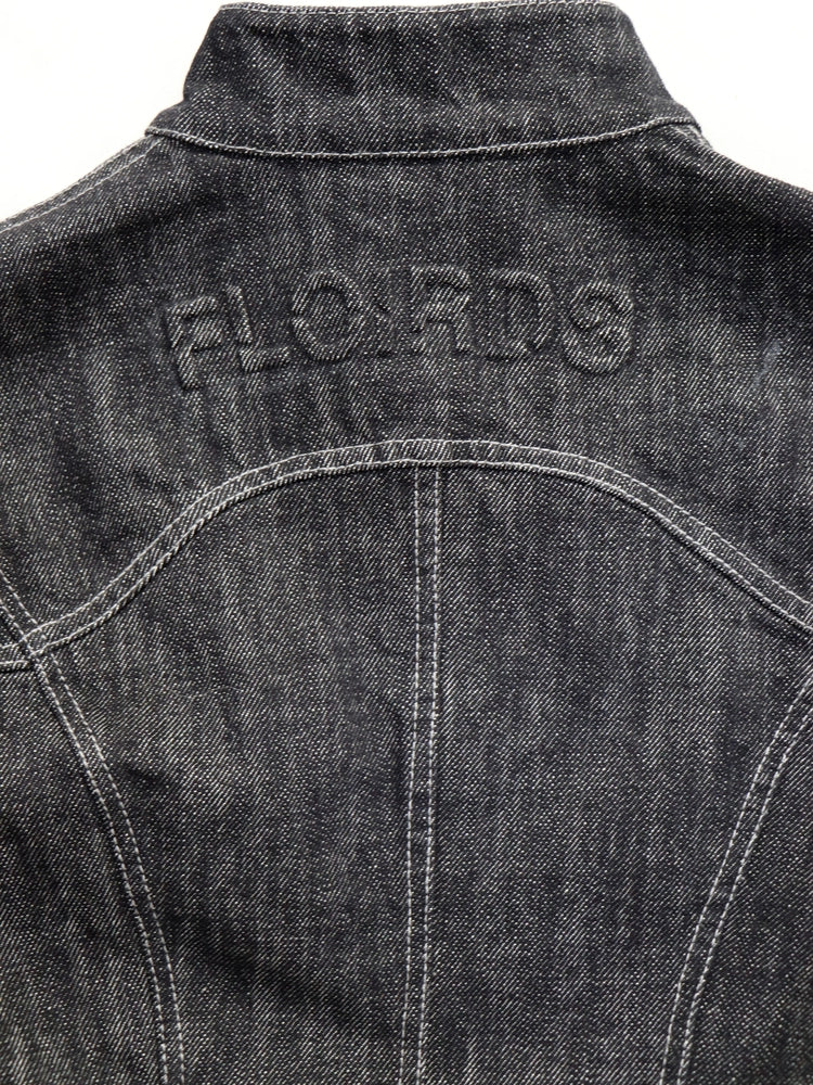 Midnight Terrain Zip-Up Denim Jacket