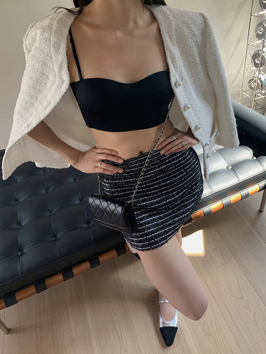 Spaghetti Strap Crop Top with Sweetheart Neckline
