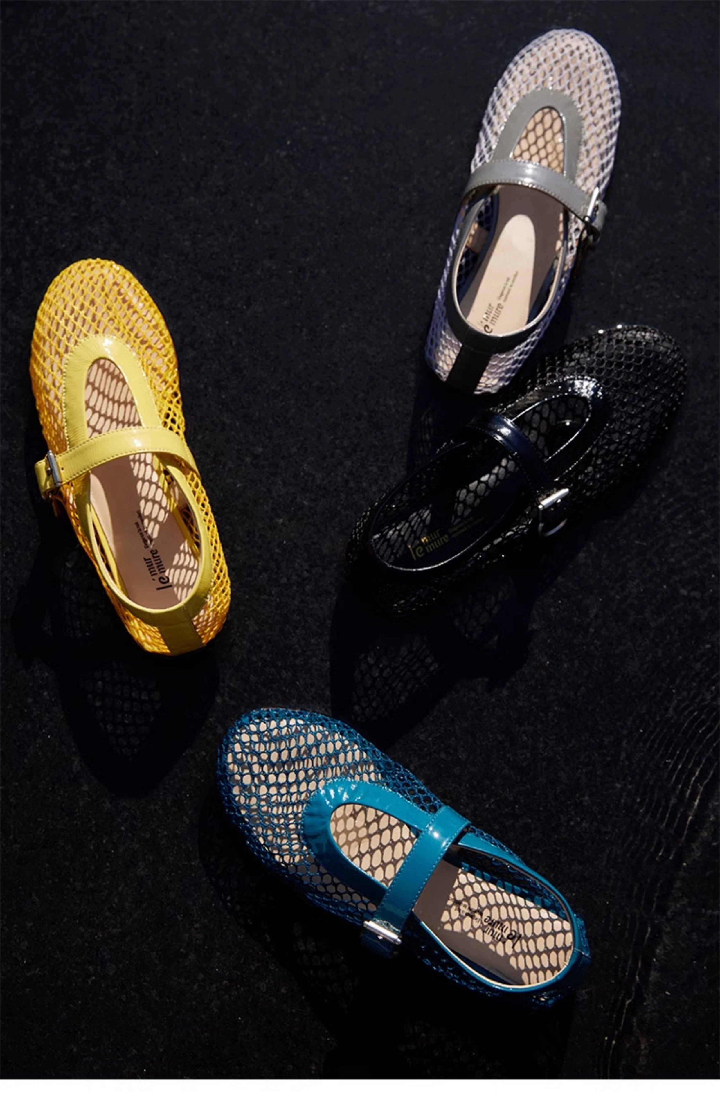 Colorful Mesh Mary Jane Flats