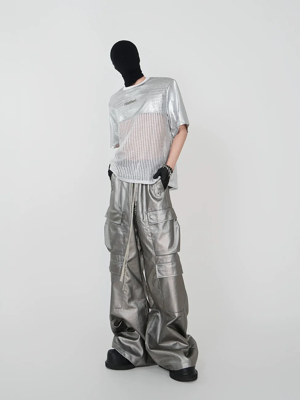 CyberChrome Mesh Panel Tee and Pants Setup