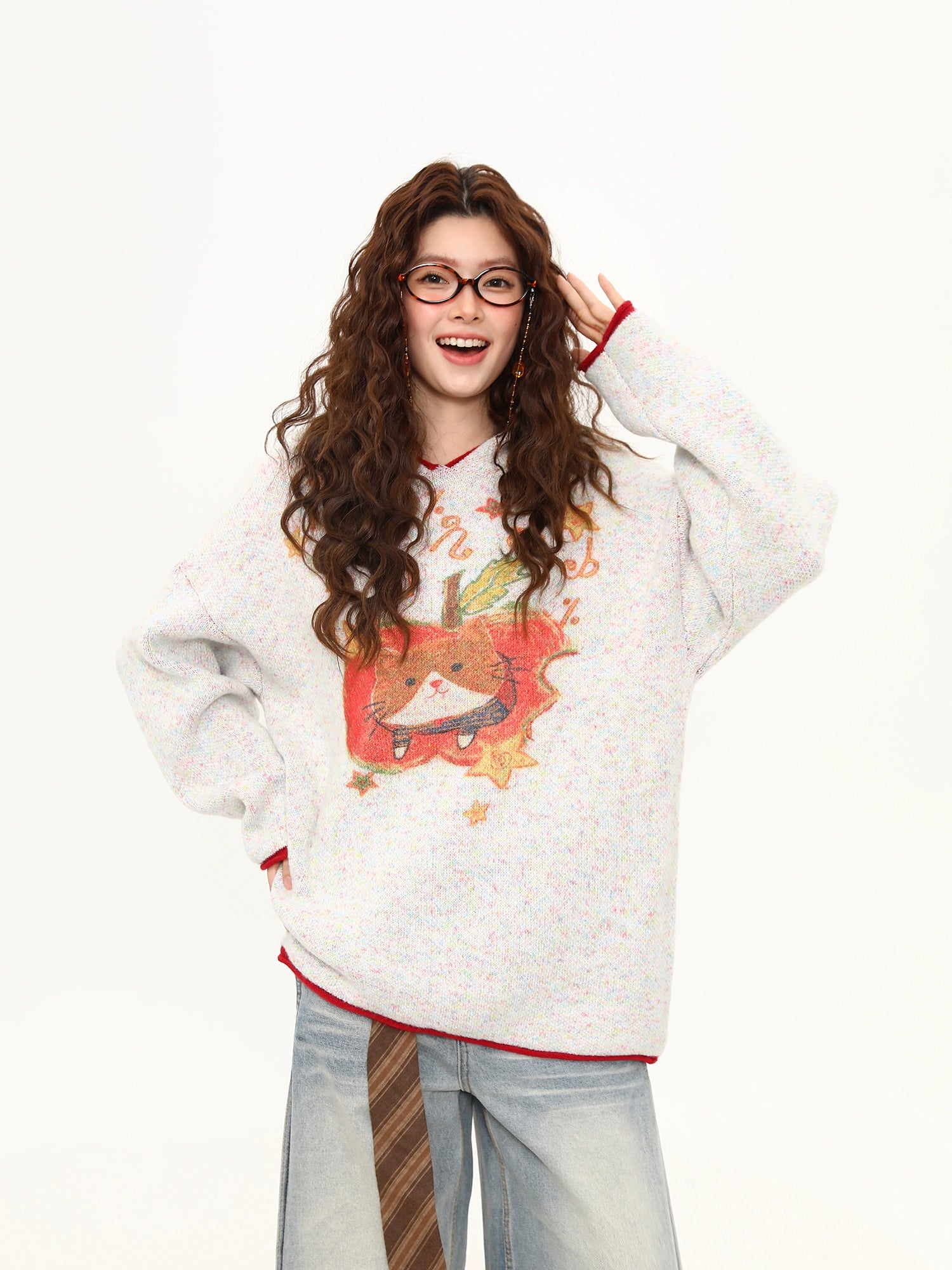 Autumn Kitty Apple Pie Knit Sweater