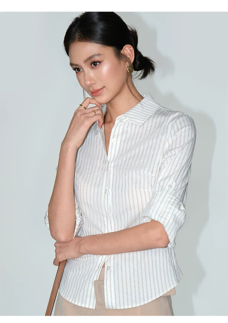 Contour Stripe Tailored Shirt