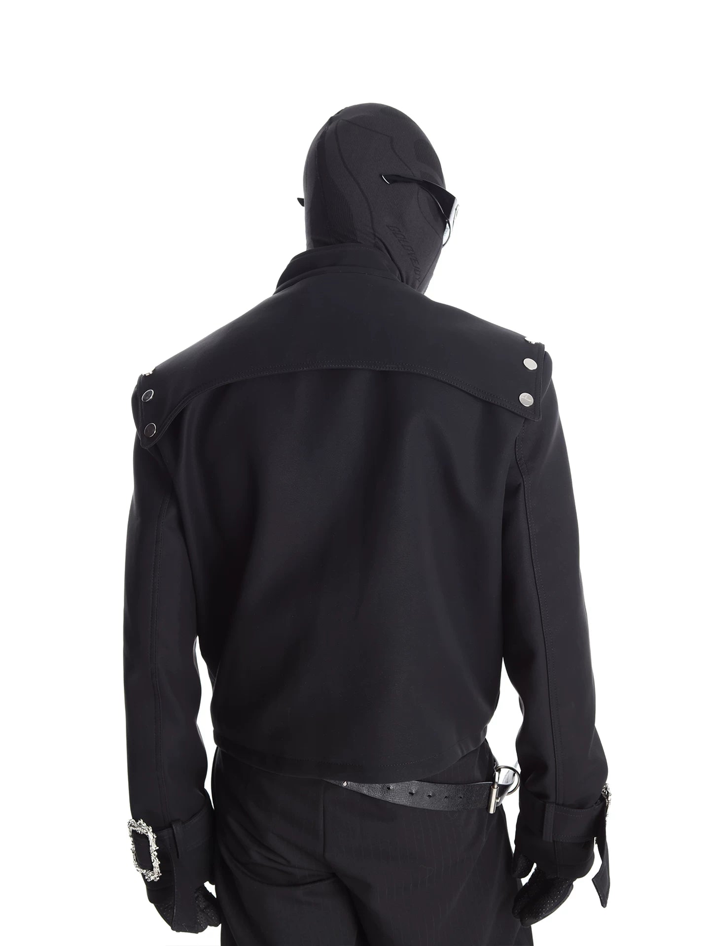 Baroque Harness Buckle Cropped Jacket