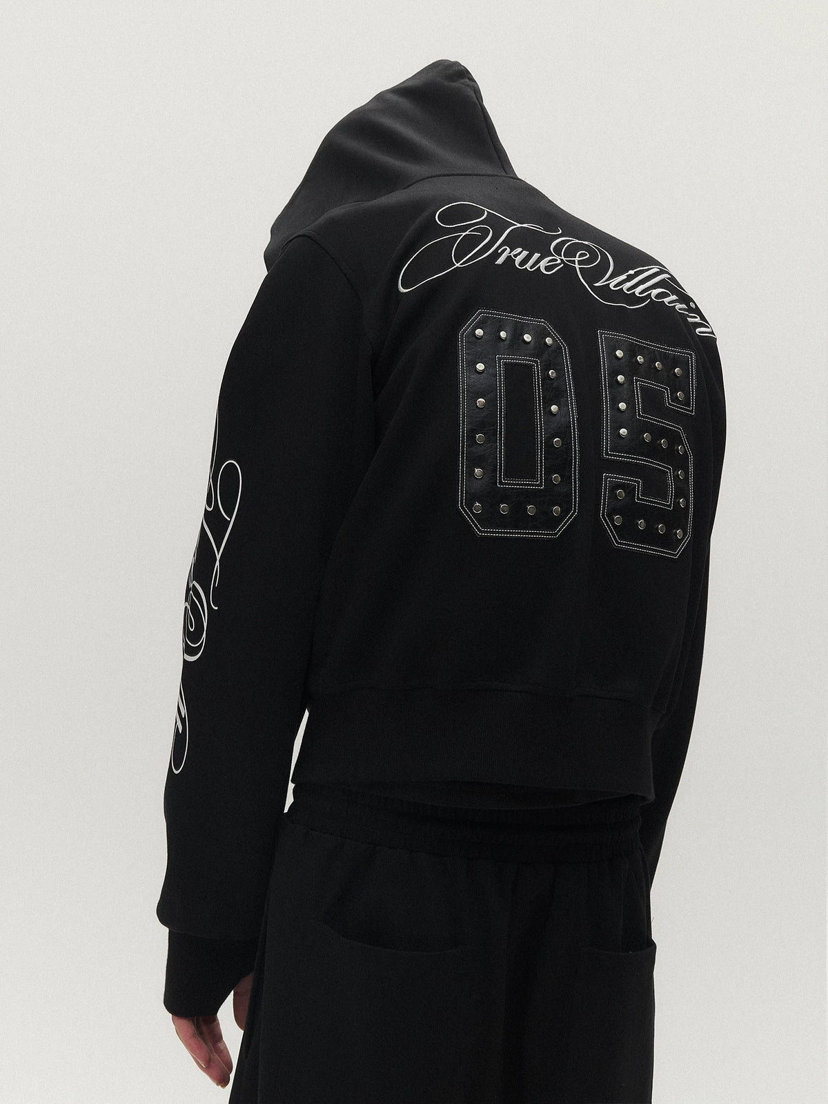 Midnight Crest Script Zip Hoodie