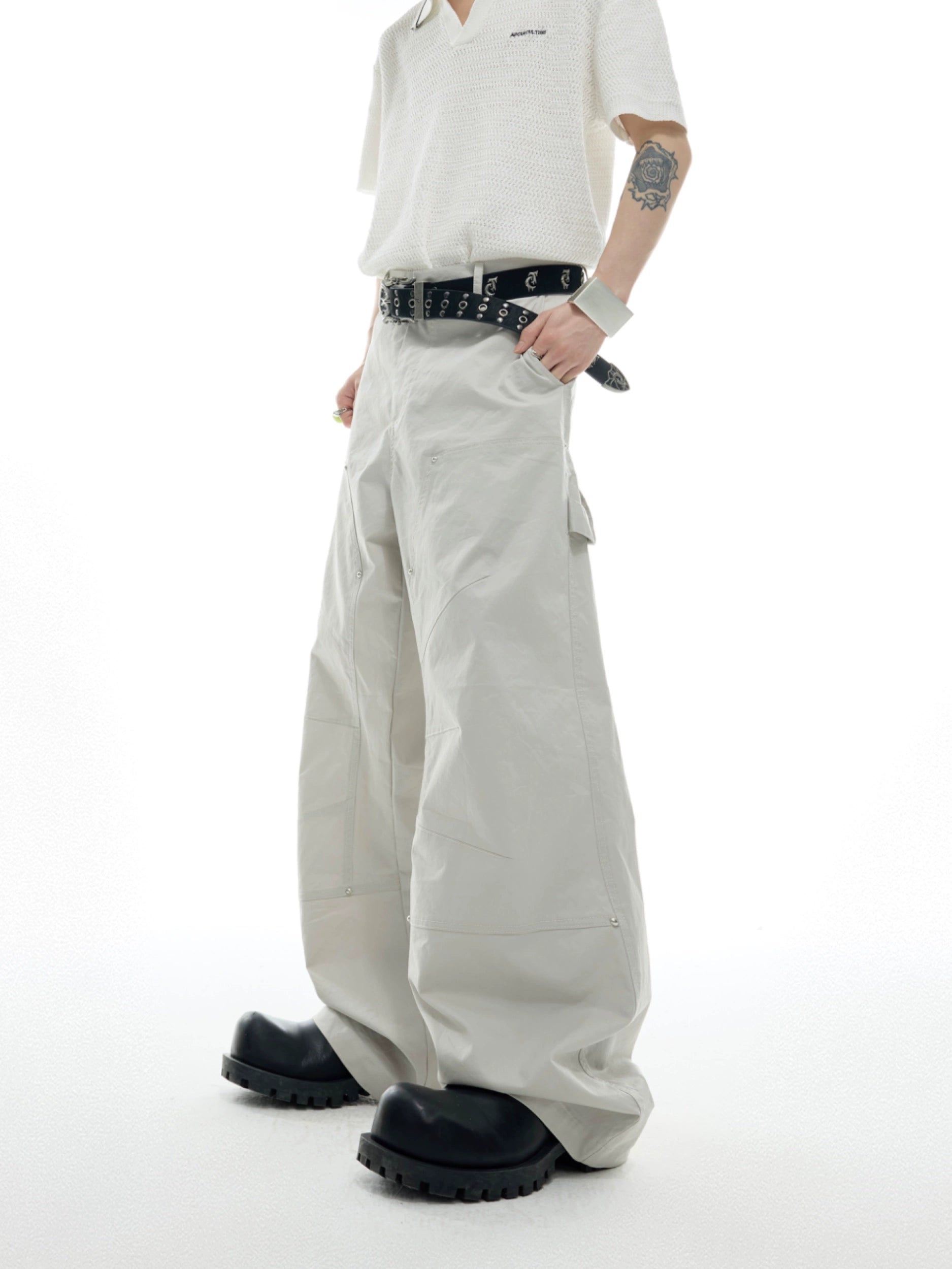 Black Zip-Front Short Sleeve Coverall Jumpsuit