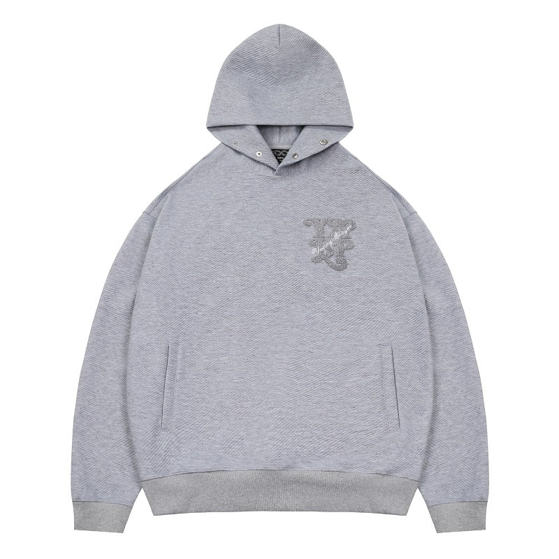 Cozy Corduroy Embroidered Pullover Hoodie - chiclara