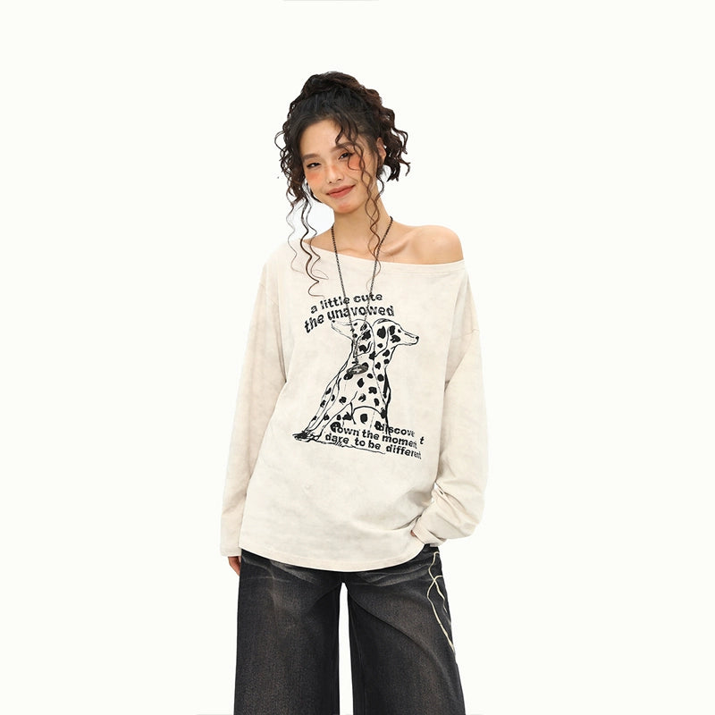 Spotted Muse Off‑Shoulder Tee