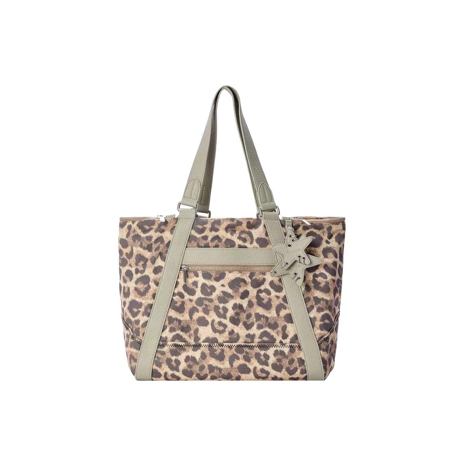 Leopard Print Commuter Tote Bag - Small