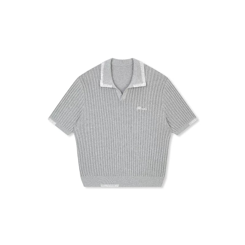 Heritage Whipstitch Ribbed Polo Knit