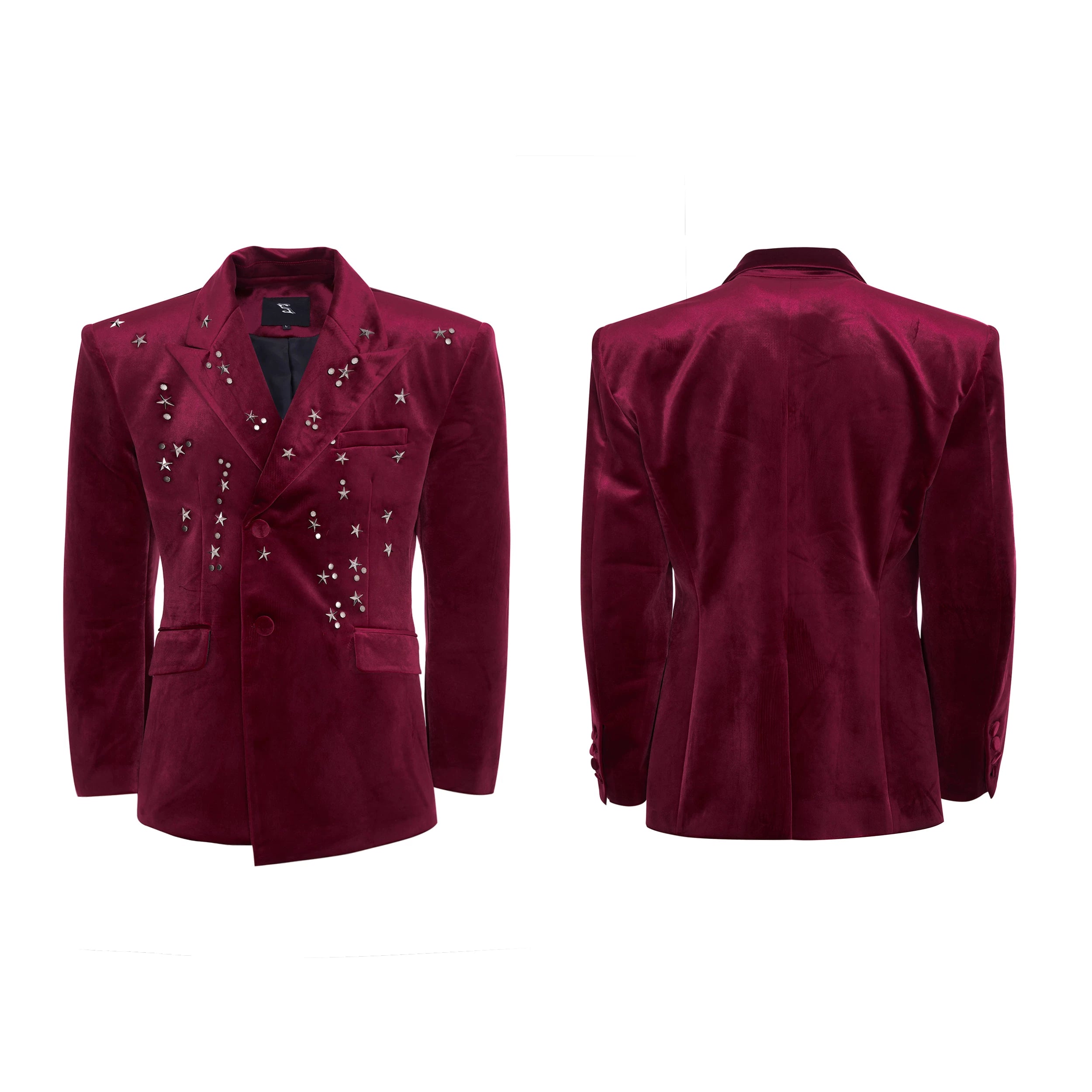 Starfall Embellished Velvet Blazer
