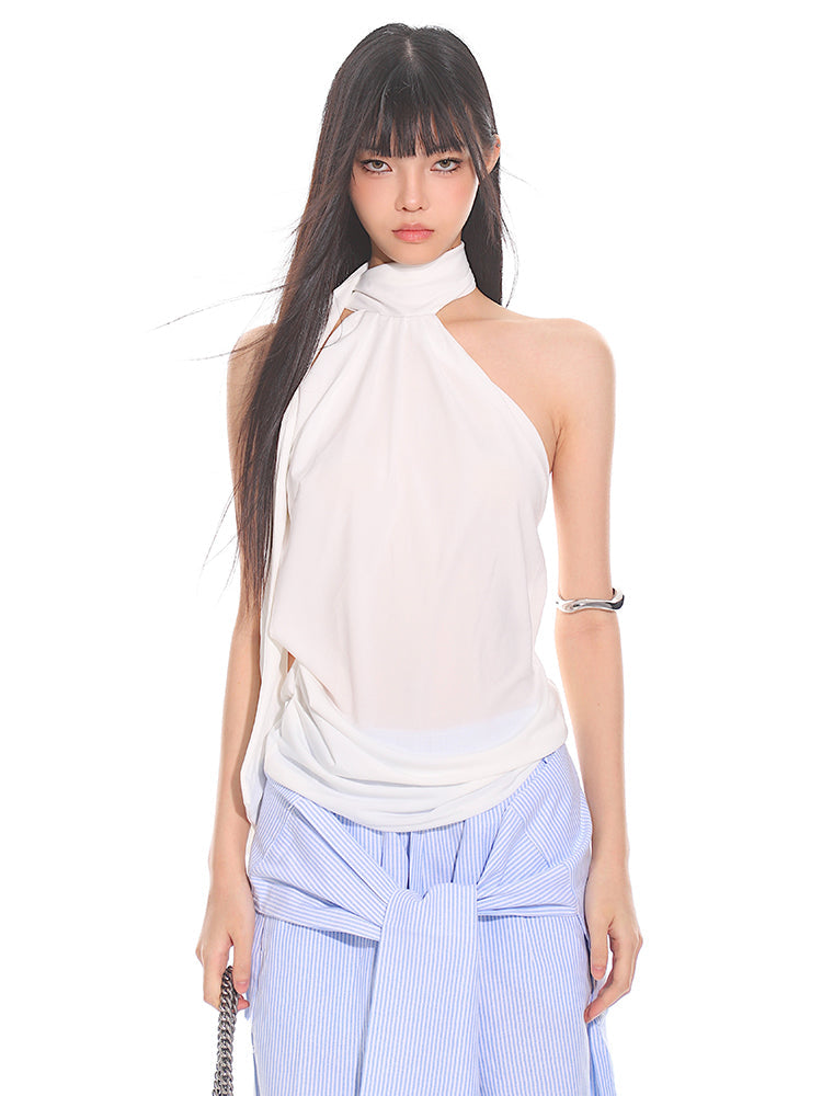 Halter Draped Summer Top