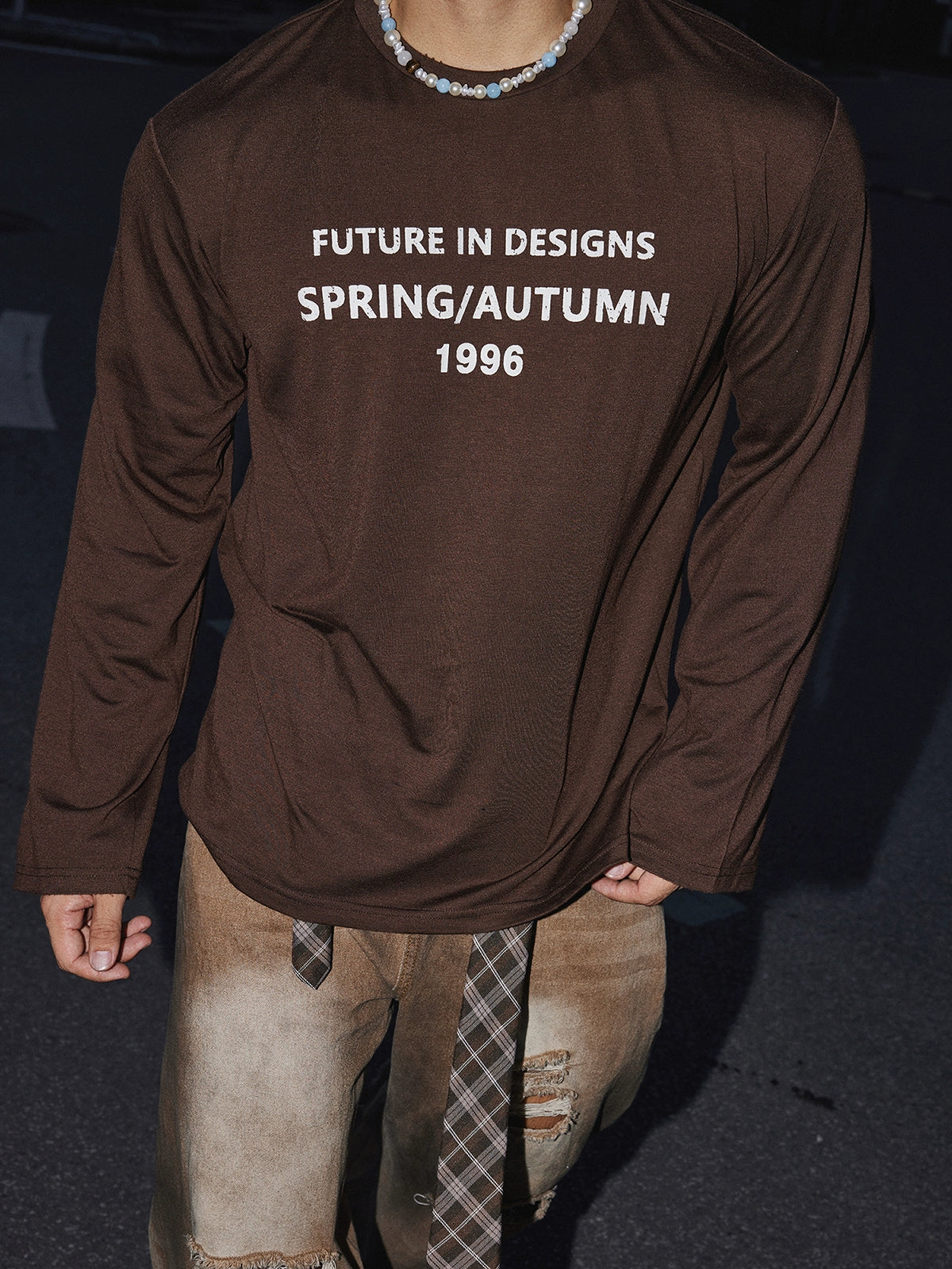 Brown Graphic 1996 Long Sleeve Tee