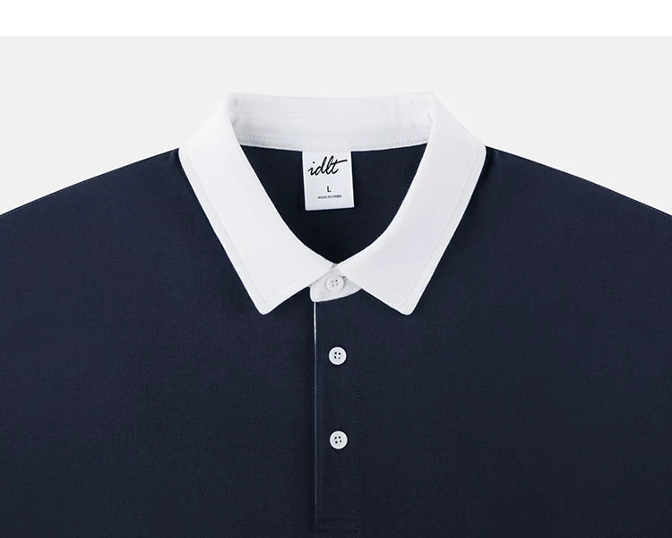 Contrast Crest Knit Polo