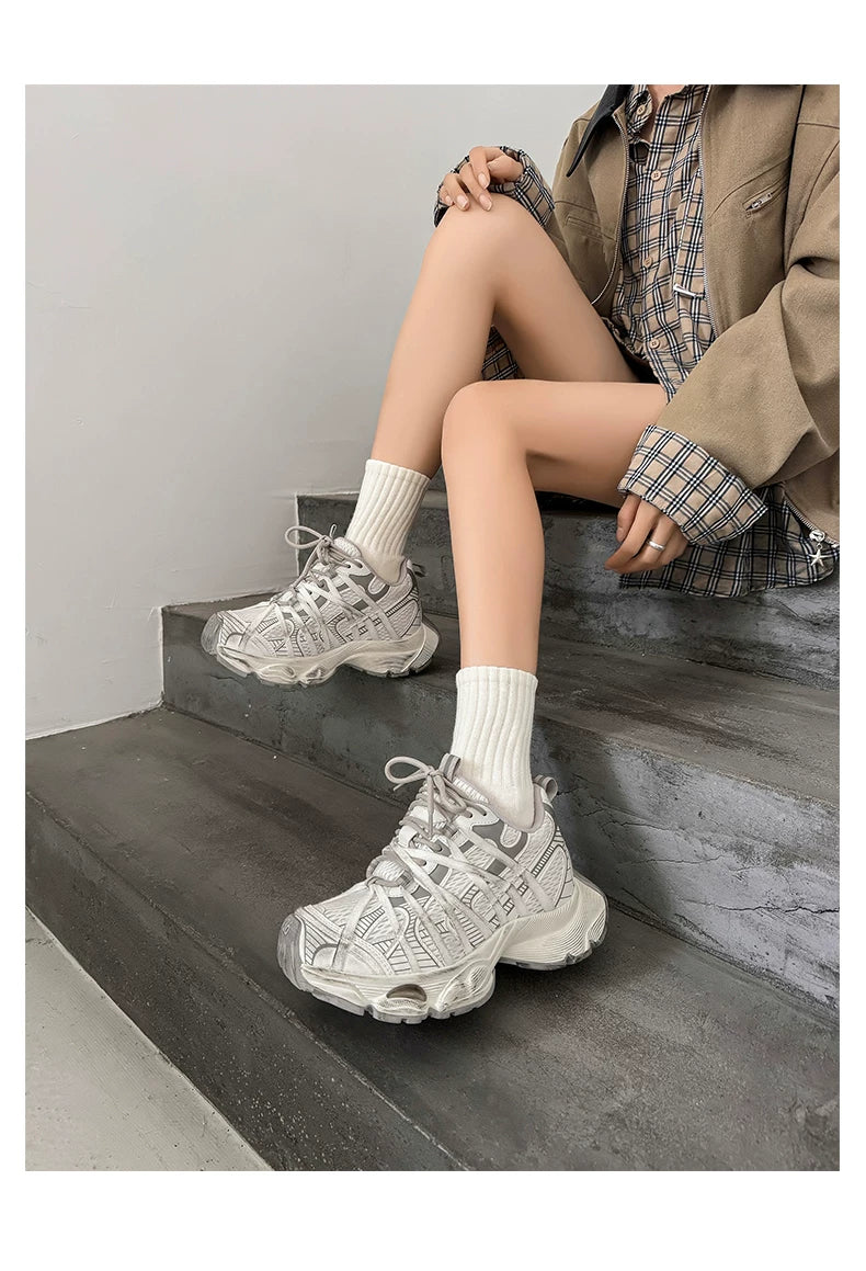 Graphic Platform Chunky Sneakers