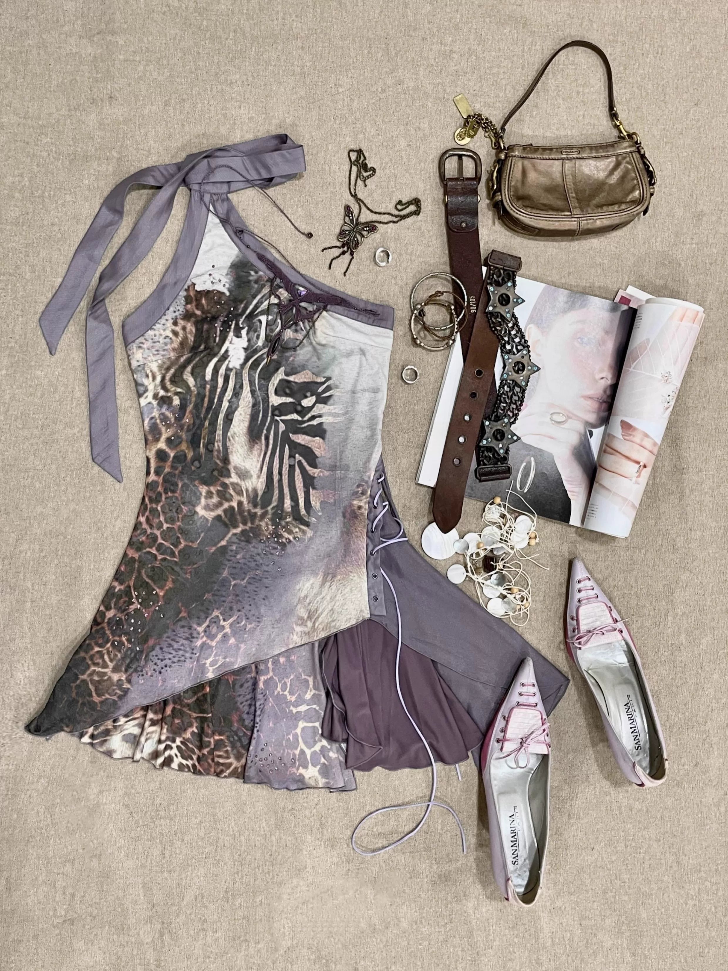 Savanna Mirage Halter Slip Dress