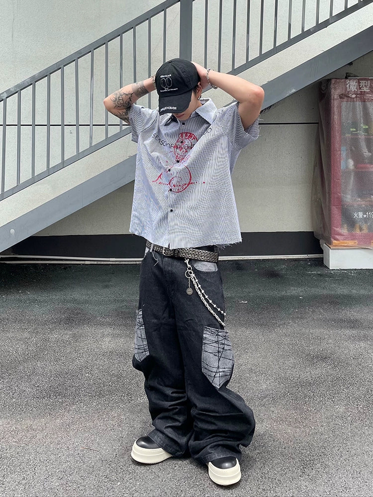 Stamped Letter Graphic Shirt