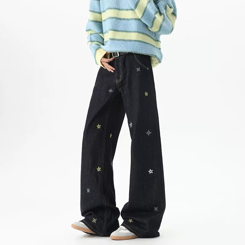 Midnight Starlight Wide-Leg Jeans