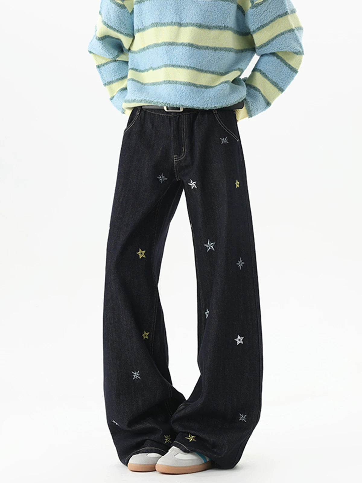 Midnight Starlight Wide-Leg Jeans