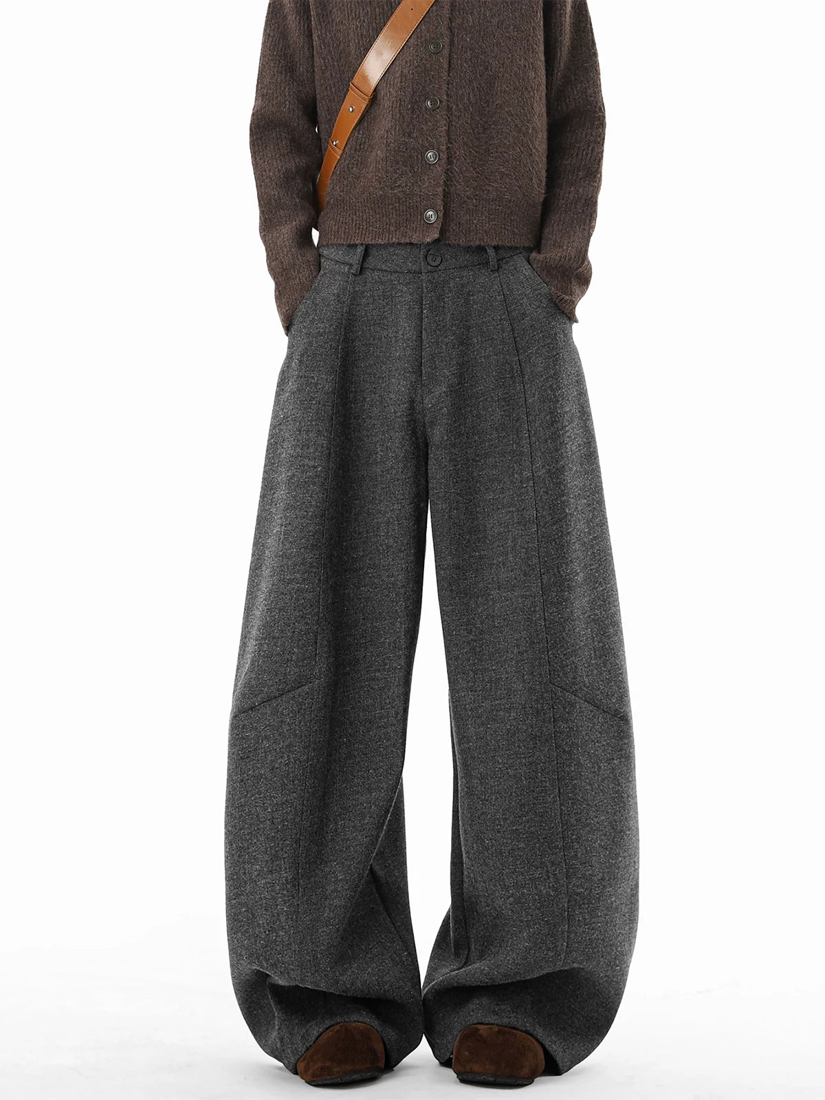 Granite Cocoon Super-Wide Trousers