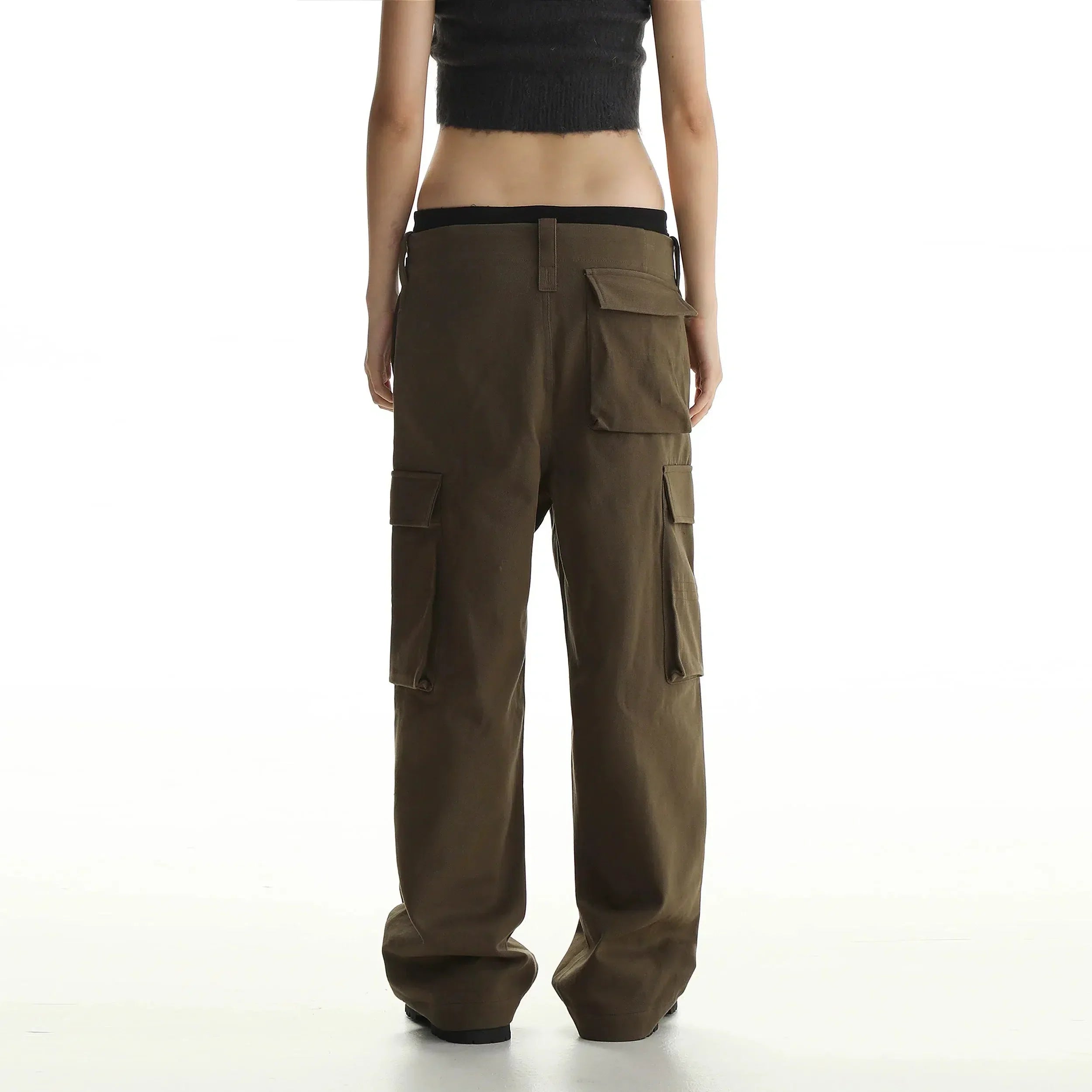 Classic Cargo Pants with Flap Pockets - chiclara