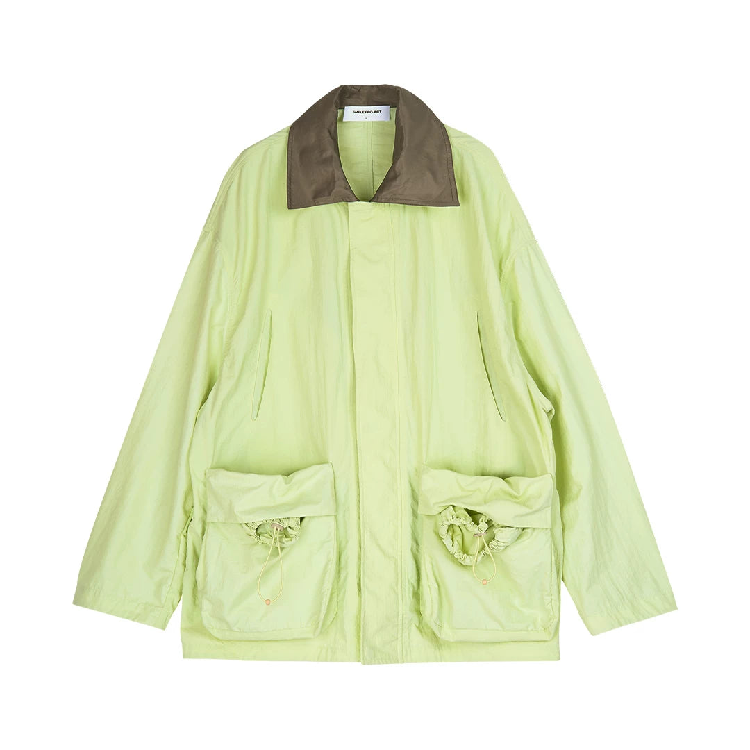 Contrast Collar Safari Jacket