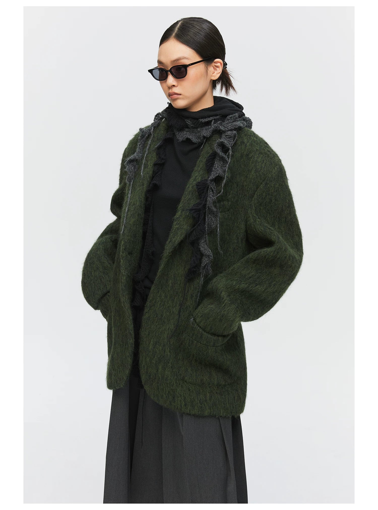 Charcoal Textured Knit Blazer