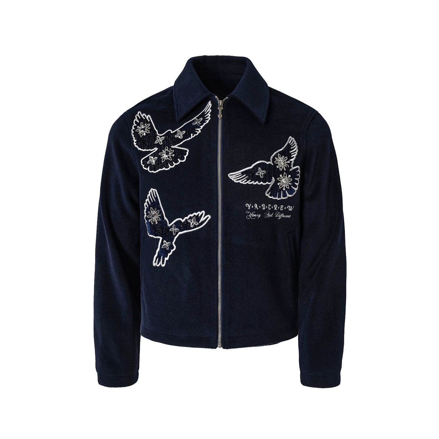 Bird Zip-Up Wool Jacket