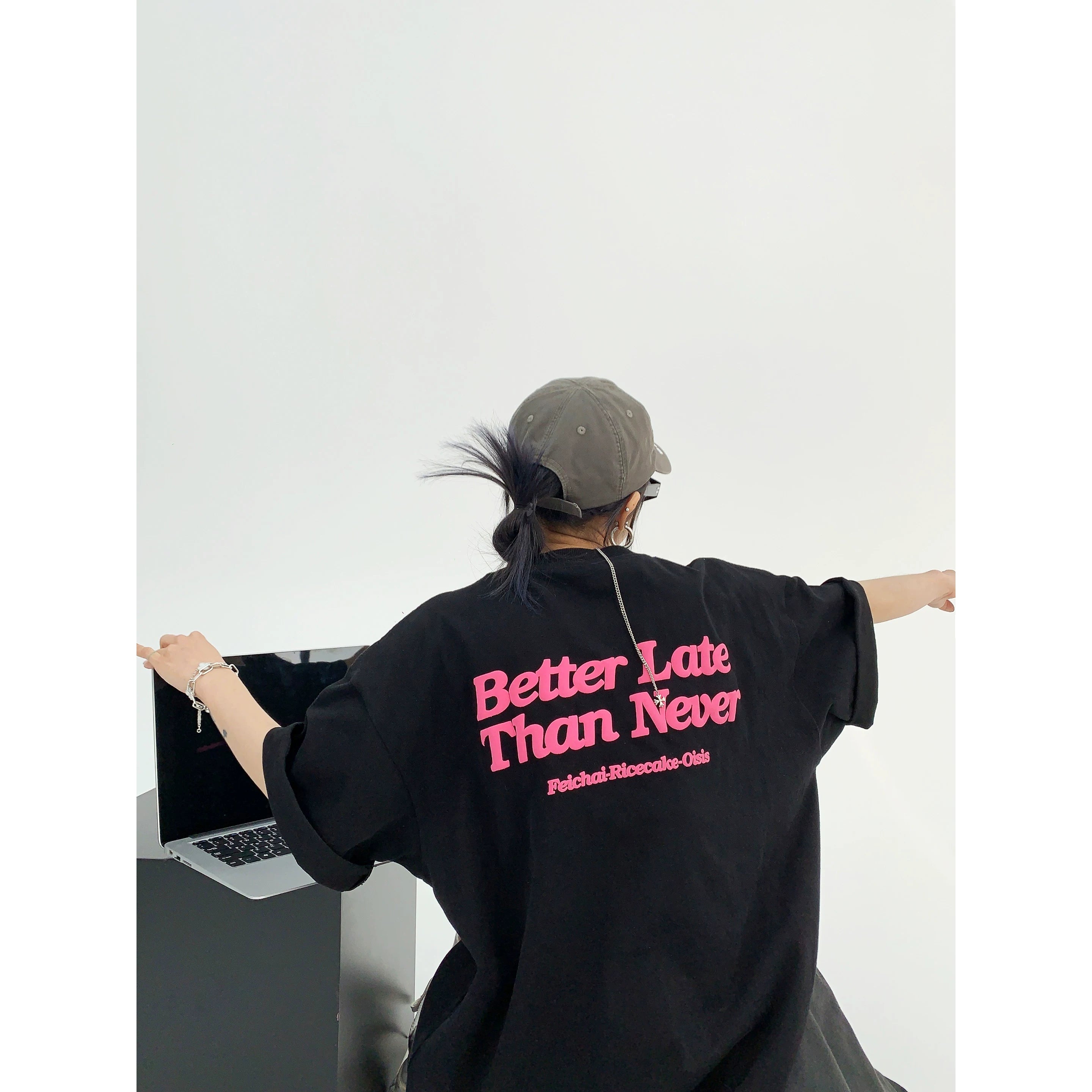 Better Late Neon Script Tee