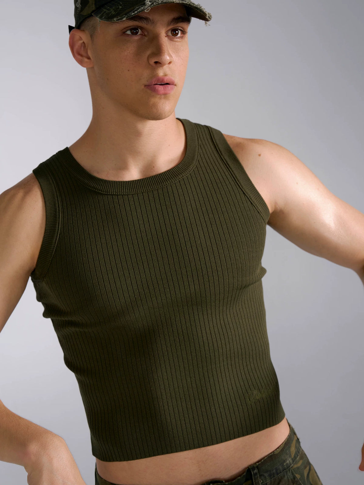 Silverline Ribbed Knit Tank Top