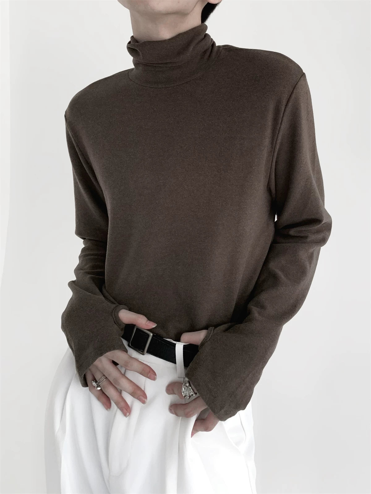 Slouch Turtleneck Top