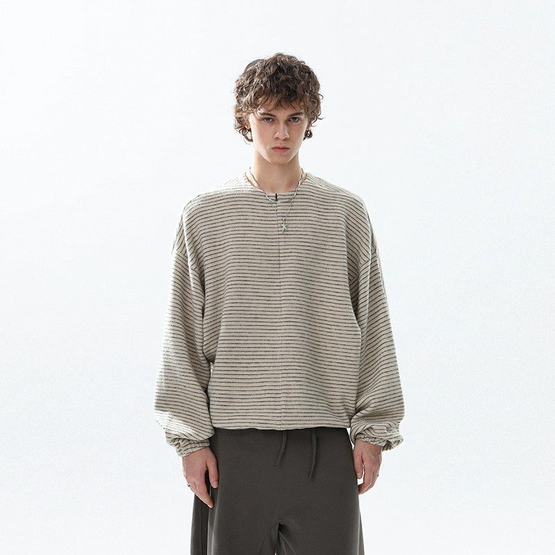 Charcoal Lines Relaxed Pullover