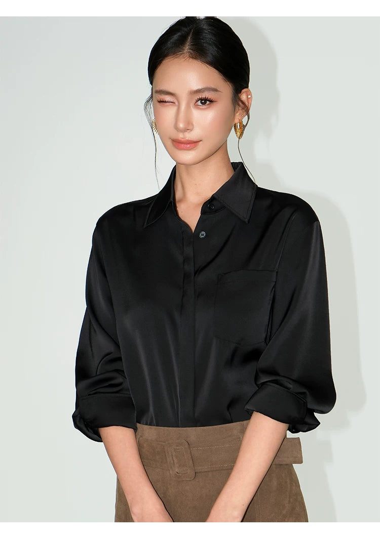 Silkline Classic Draped Pocket Shirts