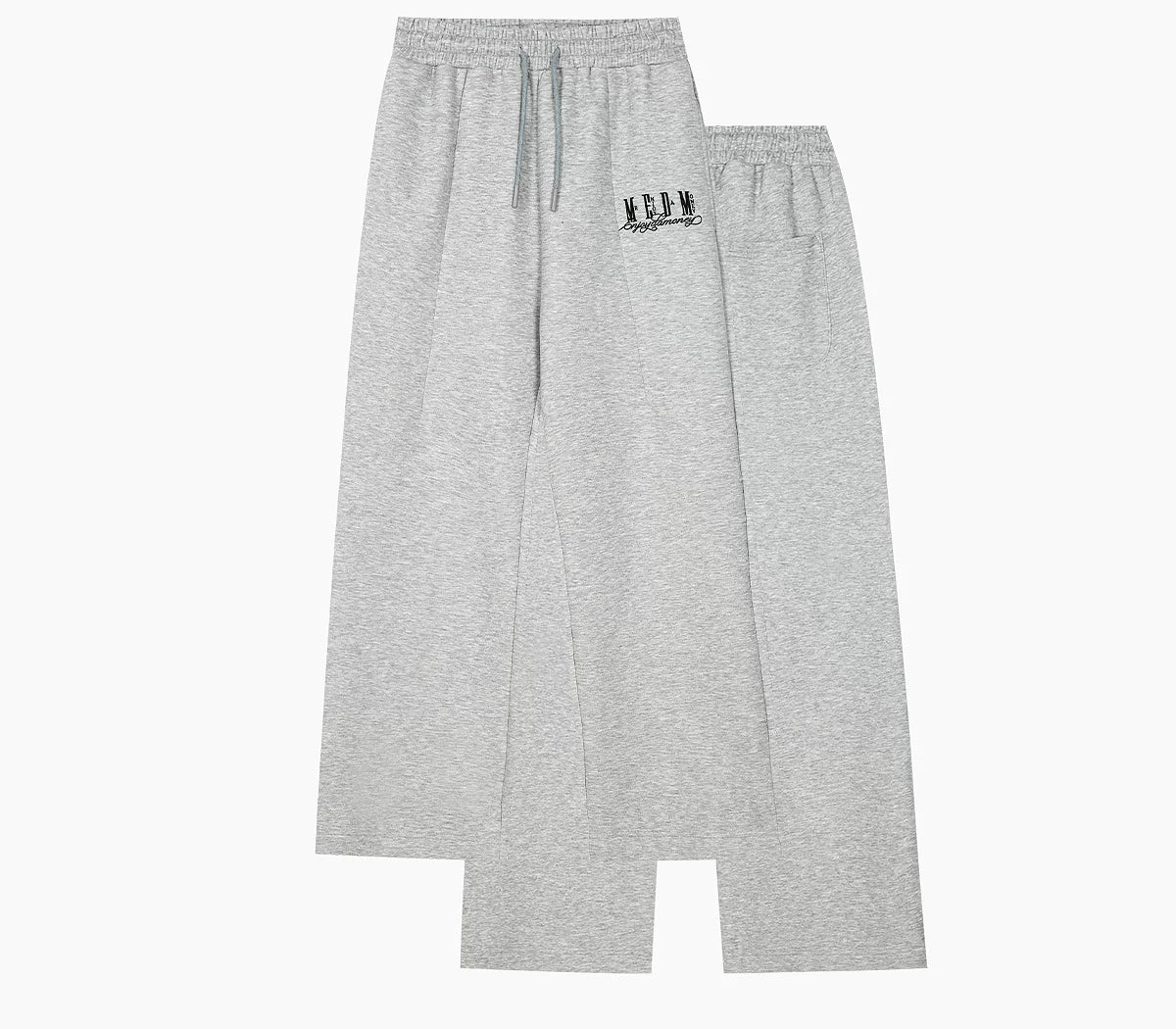 Logo Embroidered Wide-Leg Drawstring Sweatpants