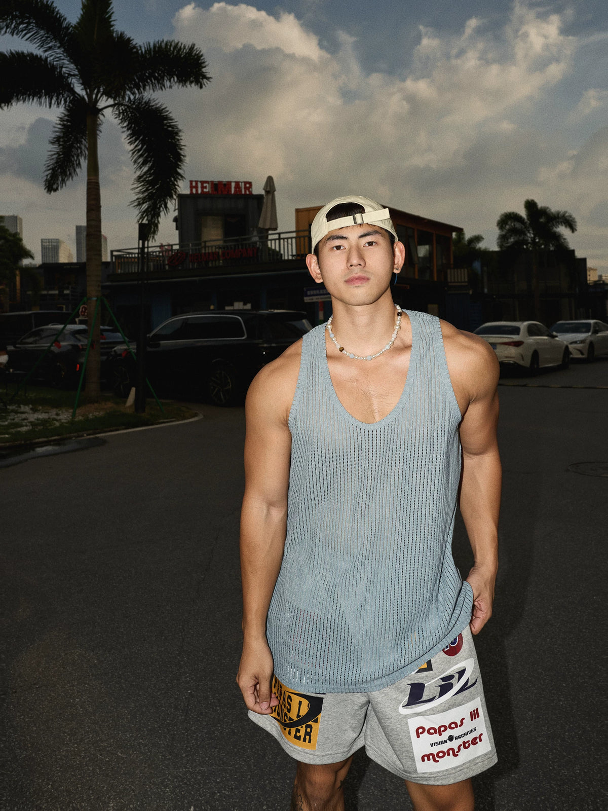 Skyline Open-Knit Relaxed Tank Top