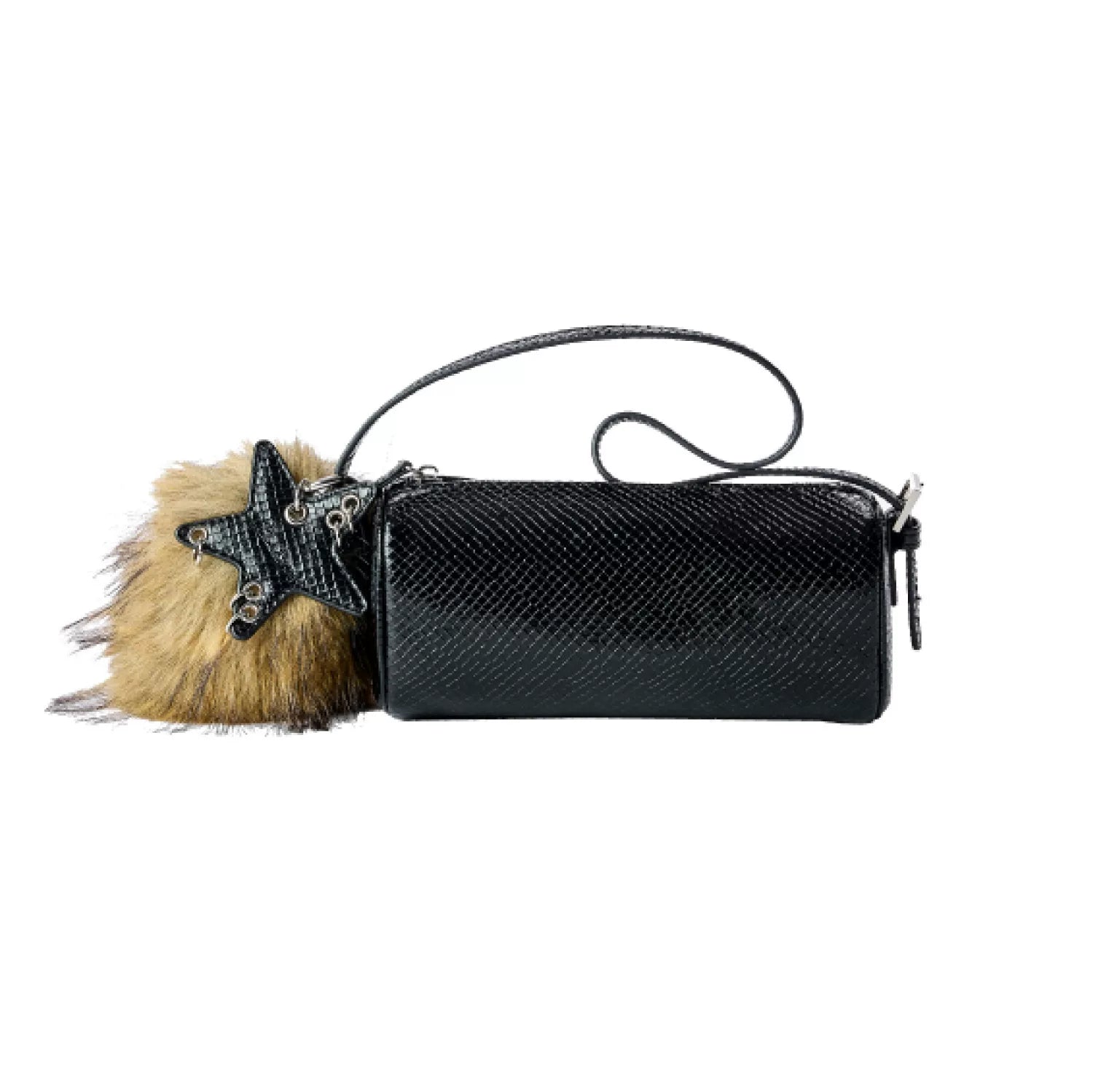 Faux-Fur Star Cylinder Shoulder Bag - view 7