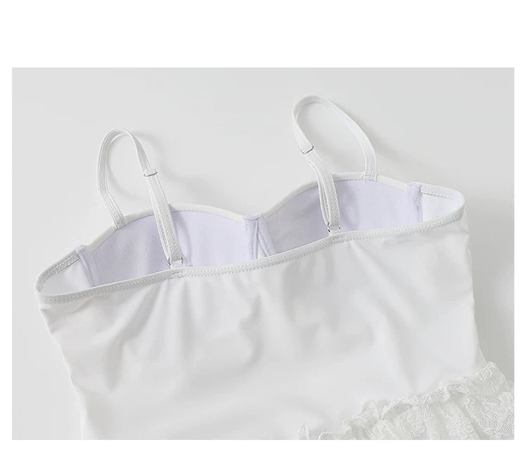 Moonlit Lace Corset Swim Dress