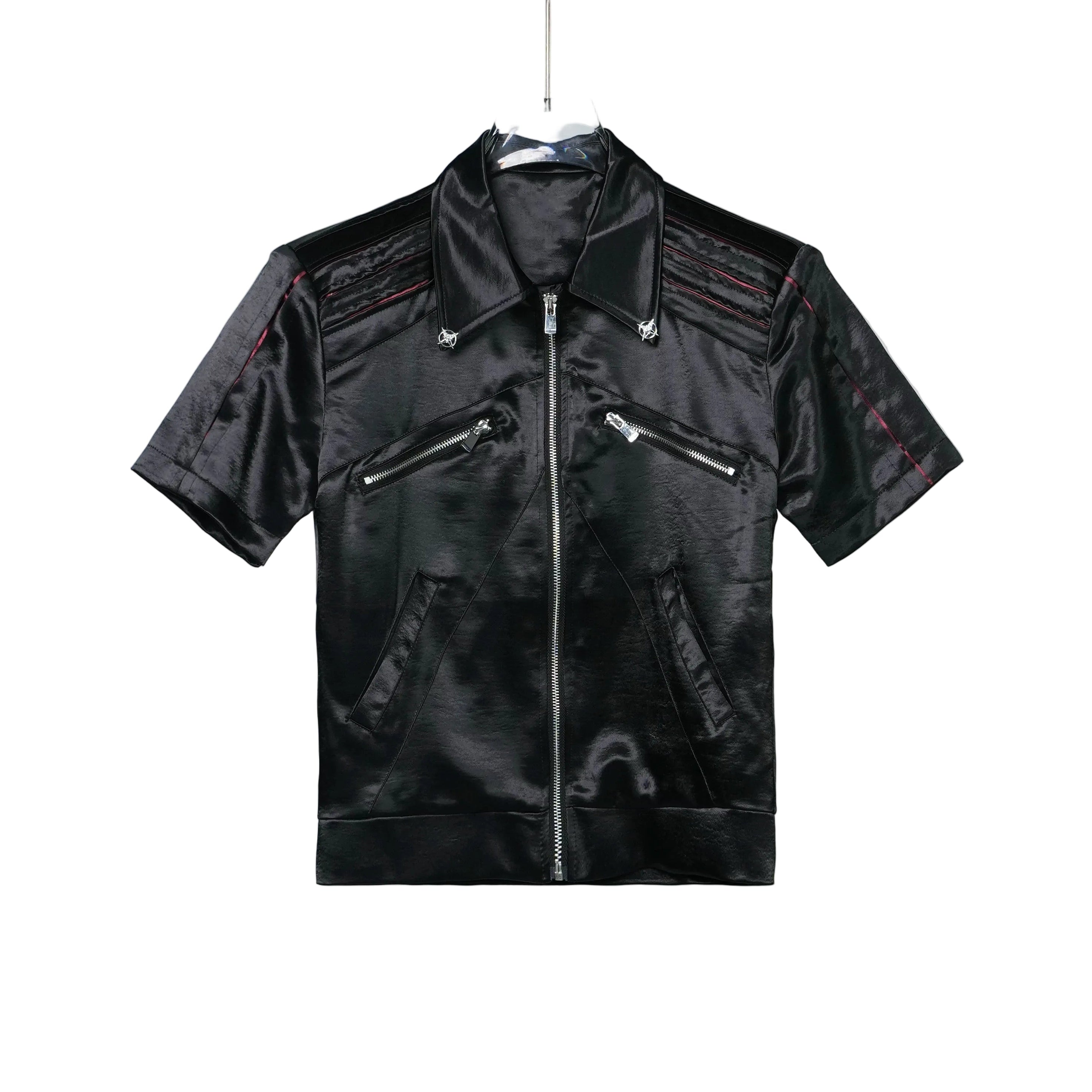 Midnight Ignition Satin Moto Shirt