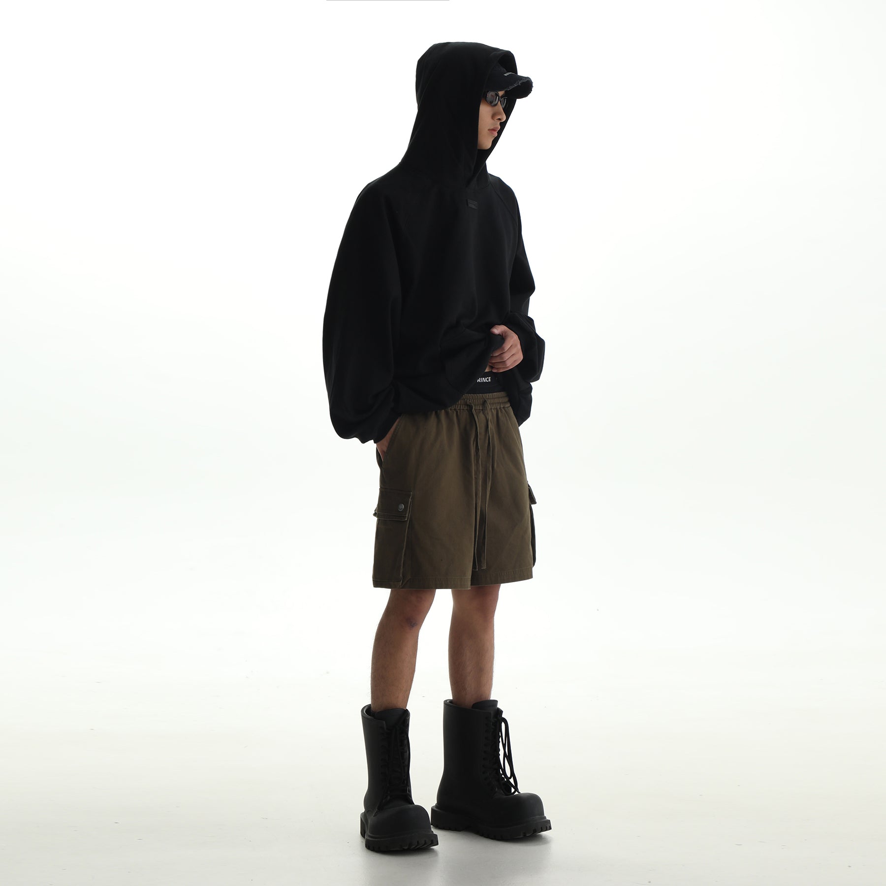 Cargo Shorts with Tie Waist and Double Pockets - chiclara