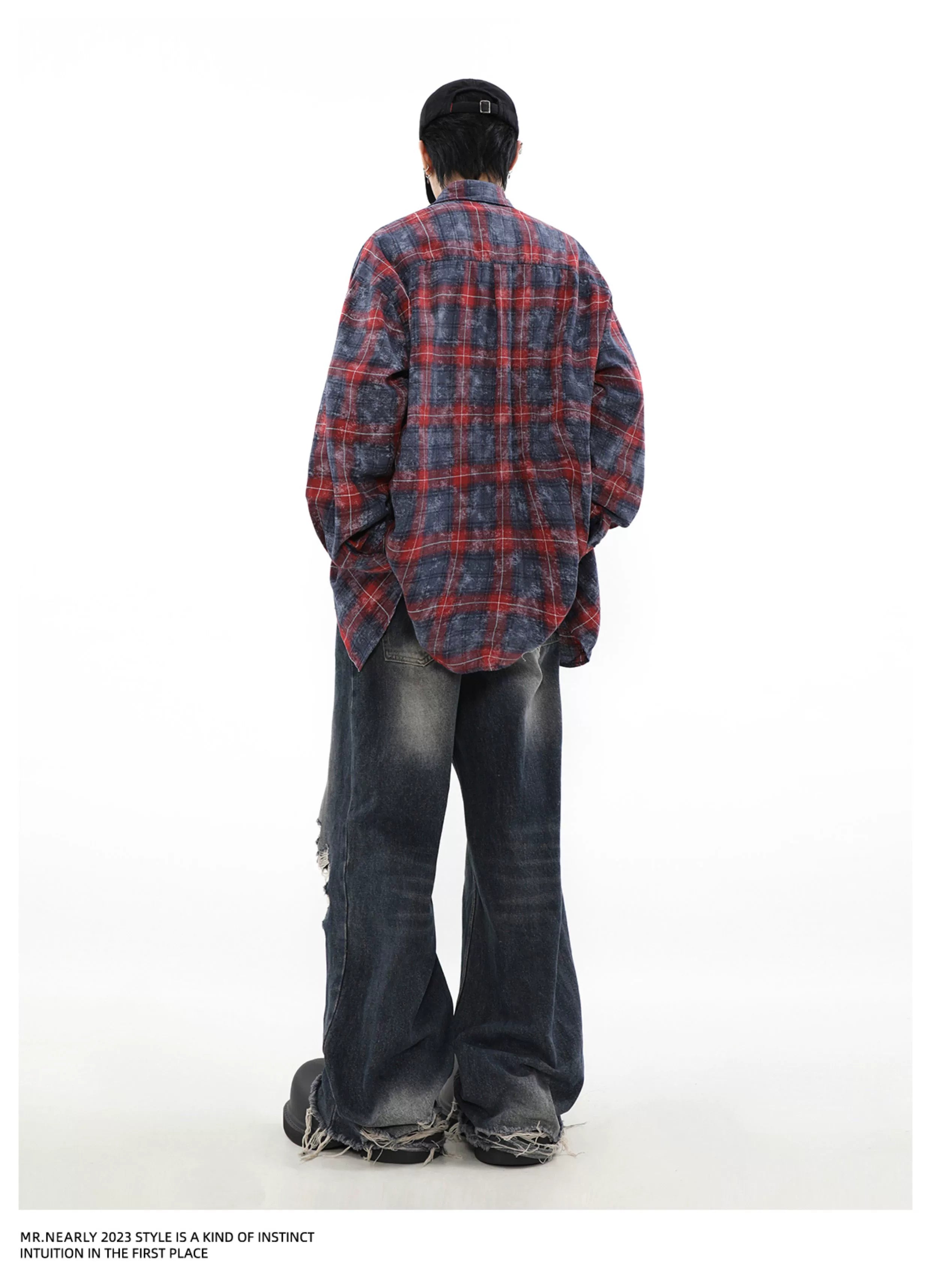 Frost Fade Washed Check Overshirt