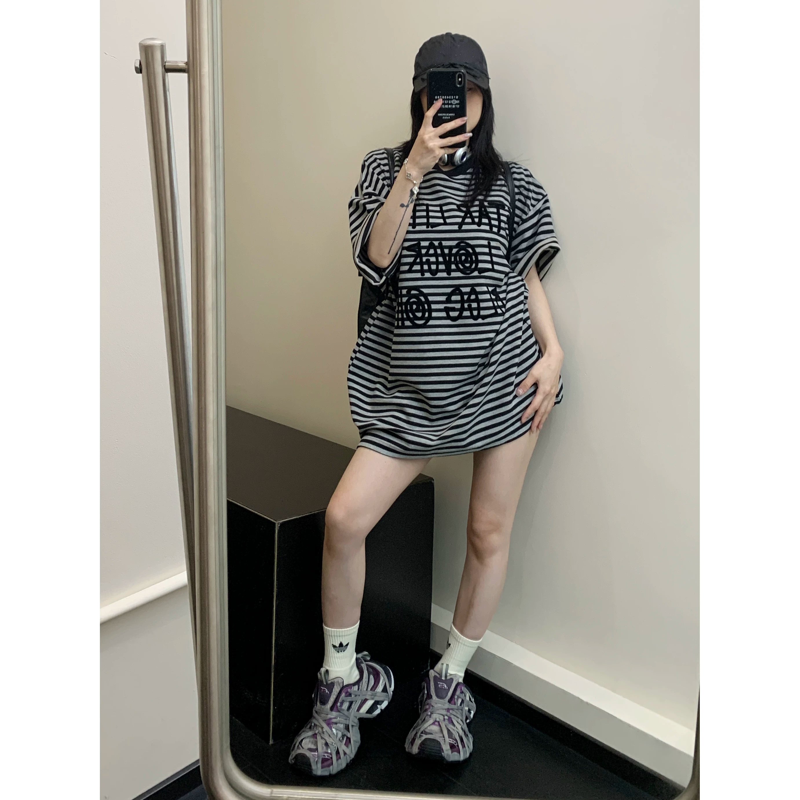 Mono Scribble Stripe Tee