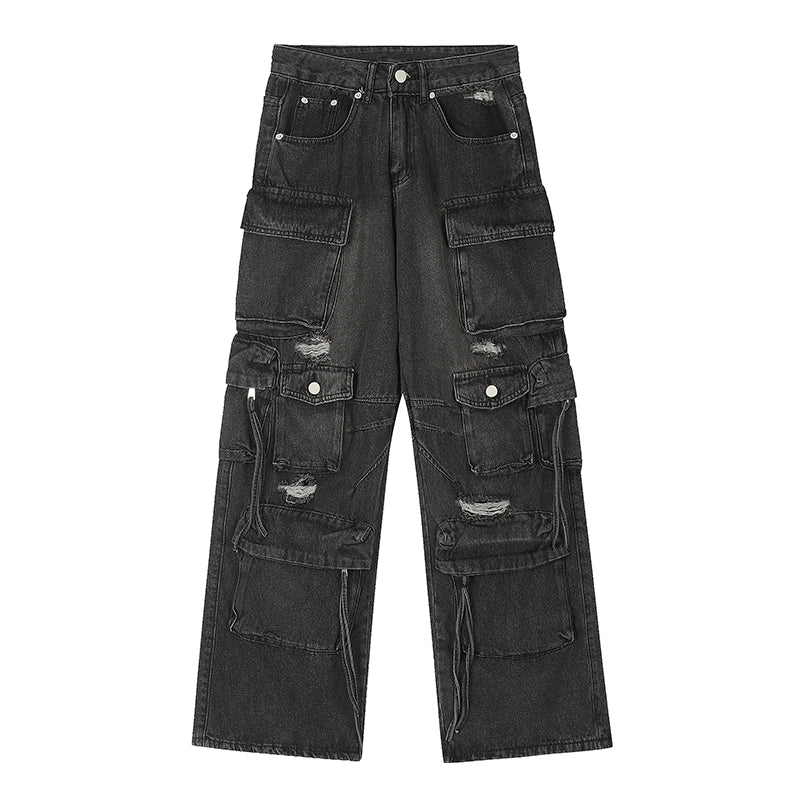 Rogue Stack Multi-Pocket Cargo Jeans